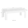 Lanz Prisma blank antacit lille sofabord træ 65x122cm rektangulær stue Valgfri