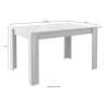 Plus Prisma blank antracit træ spisebord med udtræk 90x137-185 cm Model