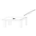 Plus Prisma blank antracit træ spisebord med udtræk 90x137-185 cm Valgfri