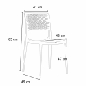 Sæt med 20 Cross AHD stol stabelbar spisebordsstole plast inden udendørs 