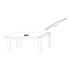 Vigo Urbino blank hvid lille nåletræ spisebord med udtræk 90x137-185cm Model