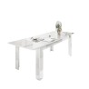 Most Prisma lille blank hvid træ spisebord med udtræk 90x137-185 cm Tilbud