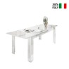 Most Prisma lille blank hvid træ spisebord med udtræk 90x137-185 cm På Tilbud