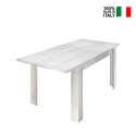 Vigo Urbino blank hvid lille nåletræ spisebord med udtræk 90x137-185cm Tilbud