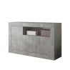 Urbino Ct M cement grå smal skænk træ 138x43x86cm med 3 låger og hylde Tilbud