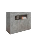 Minus Ct Urbino cement grå smal skænk træ 110x43 cm med 2 låger hylde Tilbud