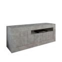Jaor Ct Urbino cement grå TV bord 138x43cm lav skænk med 3 låger hylde Tilbud