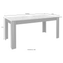 Icaro Urbino cement grå træ spisebord 180x90cm rektangulær stue køkken På Tilbud
