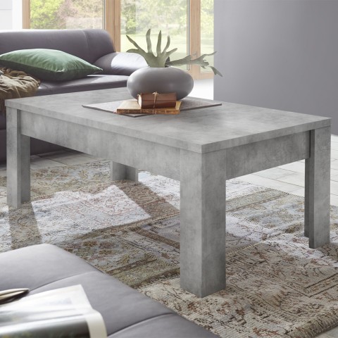 Iseo Urbino cement grå sofabord træ 65x122 cm rektangulær til stuen Kampagne