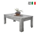 Iseo Urbino cement grå sofabord træ 65x122 cm rektangulær til stuen På Tilbud