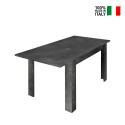 Diogo Urbino sort oxideret 90x137-185 cm træ spisebord med udtræk På Tilbud