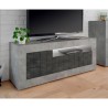 Jaor CX cementgrå sort oxideret TV bord 138x43 cm skænk 3 låger hylde Udsalg