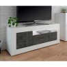 Jaor BX blank hvid sort oxideret TV bord 138x43 cm skænk 3 låger hylde Udsalg