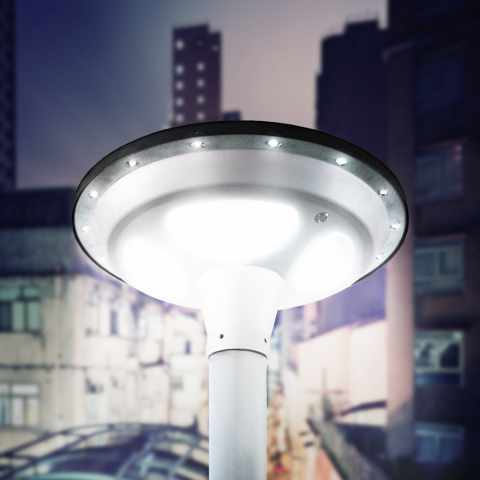 Square solcelle lampe armatur 60 LED gadelys 1500 lumen bevægelsessensor