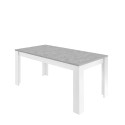 Cesar Basic cementgrå blank hvidt spisebord træ 180x90 cm rektangulær Tilbud