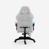Pixy Junior hvid gamer stol gaming kontorstol med RGB lys og 2 puder Model