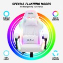 Pixy Junior hvid gamer stol gaming kontorstol med RGB lys og 2 puder Omkostninger