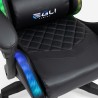 Horde XL sort gamer stol gaming kontorstol med RGB lys og 2 puder Billig