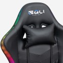 Horde XL sort gamer stol gaming kontorstol med RGB lys og 2 puder Køb