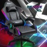 Horde XL sort gamer stol gaming kontorstol med RGB lys og 2 puder Tilbud
