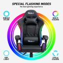 Horde XL sort gamer stol gaming kontorstol med RGB lys og 2 puder Omkostninger
