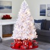 Gstaad 180 cm høj kunstigt plastik hvid juletræ miljøvenlig med fod Udsalg