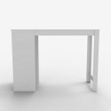 Petra hvid høj barbord træ 110x50x103 cm køkkenbord med 3 hylder Udvalg