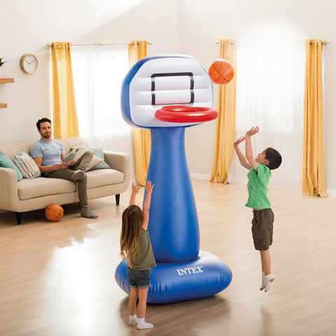 Intex 57502 Oppustelig basketball kurv basketkur til børn med 2 bolde