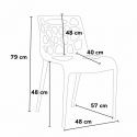 Mojito sort cafebord sæt: 2 Gelateria farvet stole og 70cm kvadratisk bord 