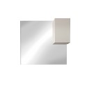 Riva badeværelsesspejl med lys LED og blank hvid skab hylde væghængt Valgfri