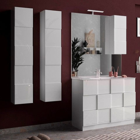 Raissa Dama blank hvid skab med låge hylder væghængt badeværelsesmøbel Kampagne