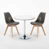 Long Island hvid cafebord sæt: 2 Nordica farvet stole og 70cm rundt bord Pris