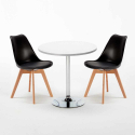 Long Island hvid cafebord sæt: 2 Nordica farvet stole og 70cm rundt bord Omkostninger
