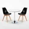 Long Island hvid cafebord sæt: 2 Nordica farvet stole og 70cm rundt bord Omkostninger