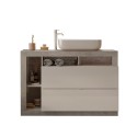 Jarad BC hvid grå badeværelsesmøbel med vask og 2 skuffer gulvstående Egenskaber
