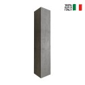 Kubi cementgrå skab med 1 låge hylder væghængt badeværelsesmøbel Tilbud