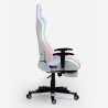 Pixy Comfort kontorstol hvid gamer stol med led RGB lys og benstøtte Pris