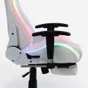 Pixy Comfort kontorstol hvid gamer stol med led RGB lys og benstøtte Omkostninger
