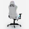 Pixy Comfort kontorstol hvid gamer stol med led RGB lys og benstøtte Køb