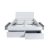 Teide hvid seng 160x200 cm med opbevaringsrum og skuffer soveværelse Udsalg