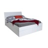 Teide hvid seng 160x200 cm med opbevaringsrum og skuffer soveværelse Tilbud