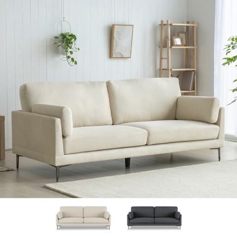 Boray 3 personers sofa stof med metalben 200x80x83 cm til stuen Kampagne