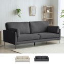 Boray 3 personers sofa stof med metalben 200x80x83 cm til stuen På Tilbud