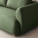 Geert 3 personers sofa stof grøn med træ fødder 196x93x84 cm til stuen Udsalg