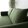 Geert 3 personers sofa stof grøn med træ fødder 196x93x84 cm til stuen Rabatter