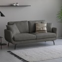 Sofa 3 pers. moderne nordisk stil essentiel gråt stof Folkerd.