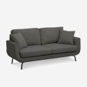 Sofa 3 pers. moderne nordisk stil essentiel gråt stof Folkerd.