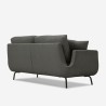 Sofa 3 pers. moderne nordisk stil essentiel gråt stof Folkerd.