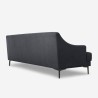 Egbert 3 personers sofa stof med sorte metal fødder 200x85x76 cm stue Rabatter