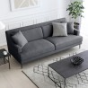 Egbert 3 personers sofa stof med sorte metal fødder 200x85x76 cm stue Valgfri